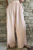 Rustic Nature Bubble Cotton Split Kick Pant Washed Peachy Nude